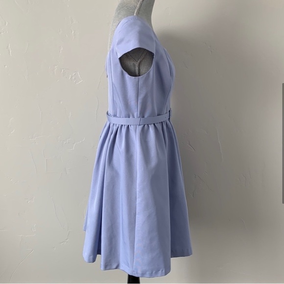 Adrianna Papell Cap Sleeve Belted Party Dress - Picture 4 of 11